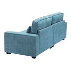 80" 3-Seat Loveseat Sofa | Polyester Upholstery, Solid Wood Frame, Black Legs, Minimalist Style