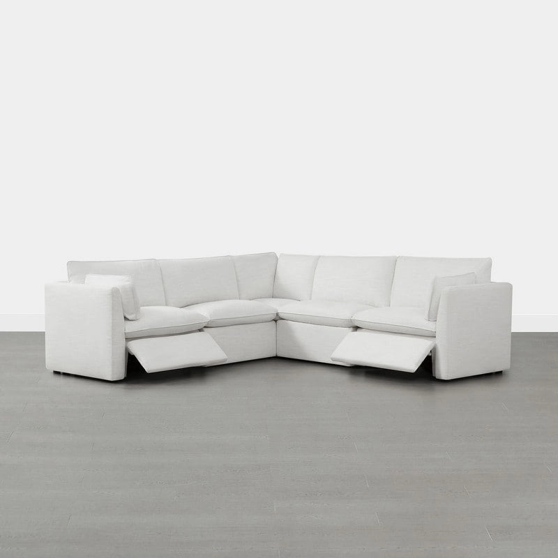 Power Reclining Sectional Sofa | Oversized Seats | Wall-Hugger Design | Feather-Filled Cushions