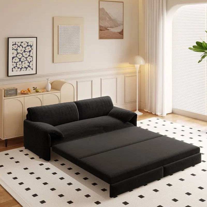 British Style Cube Ottoman Footstool | Upholstered, Compact, Living Room & Bedroom Footrest