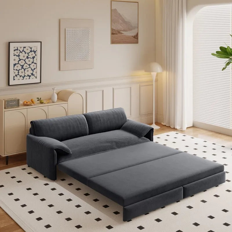 British Style Cube Ottoman Footstool | Upholstered, Compact, Living Room & Bedroom Footrest