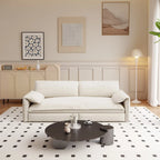 British Style Cube Ottoman Footstool | Upholstered, Compact, Living Room & Bedroom Footrest