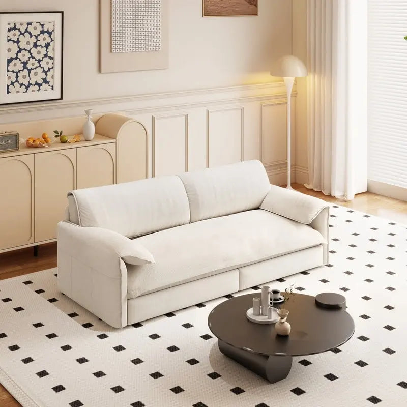 British Style Cube Ottoman Footstool | Upholstered, Compact, Living Room & Bedroom Footrest