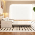 British Style Cube Ottoman Footstool | Upholstered, Compact, Living Room & Bedroom Footrest