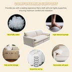 British Style Cube Ottoman Footstool | Upholstered, Compact, Living Room & Bedroom Footrest