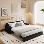 British Style Cube Ottoman Footstool | Upholstered, Compact, Living Room & Bedroom Footrest