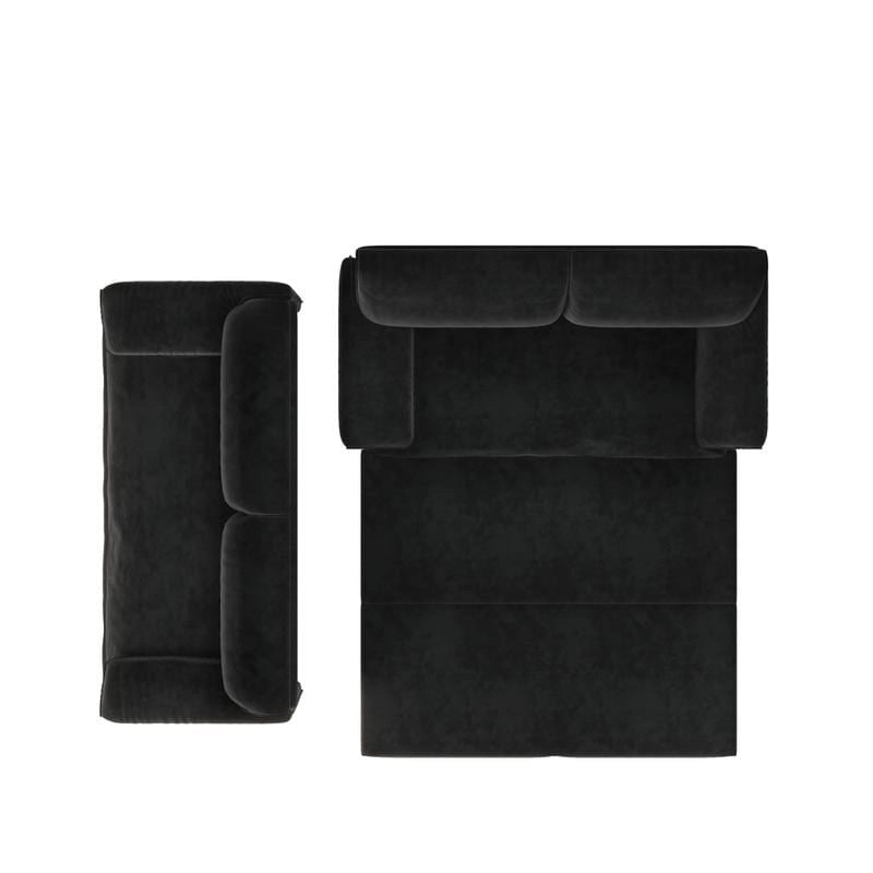 British Style Cube Ottoman Footstool | Upholstered, Compact, Living Room & Bedroom Footrest