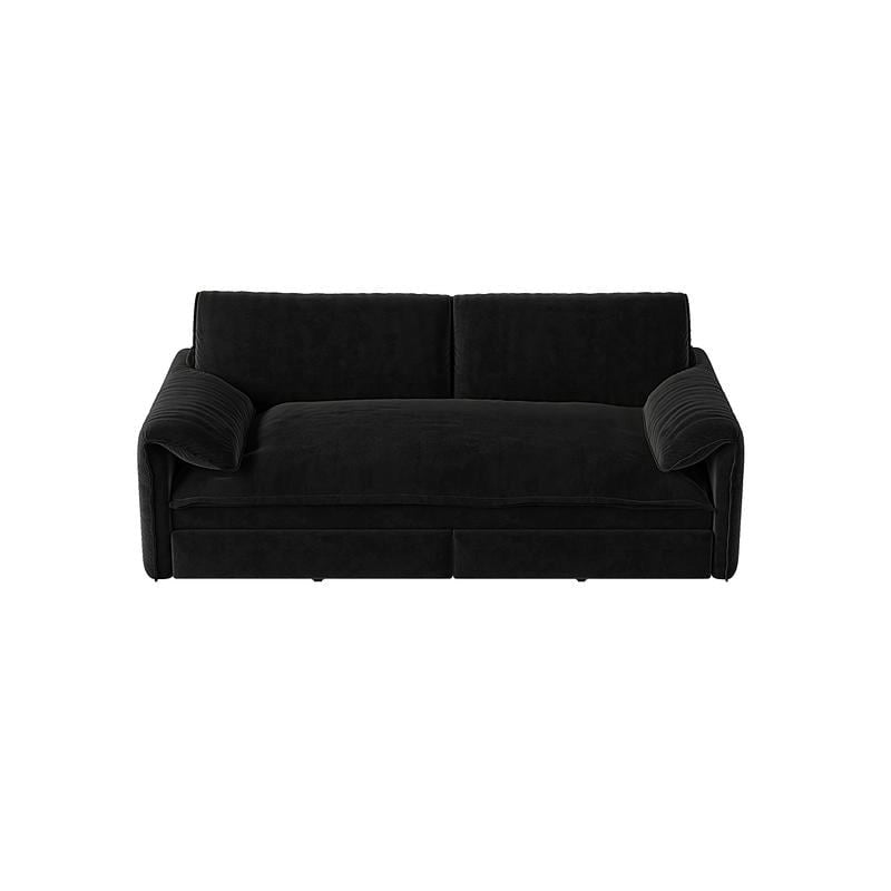 British Style Cube Ottoman Footstool | Upholstered, Compact, Living Room & Bedroom Footrest