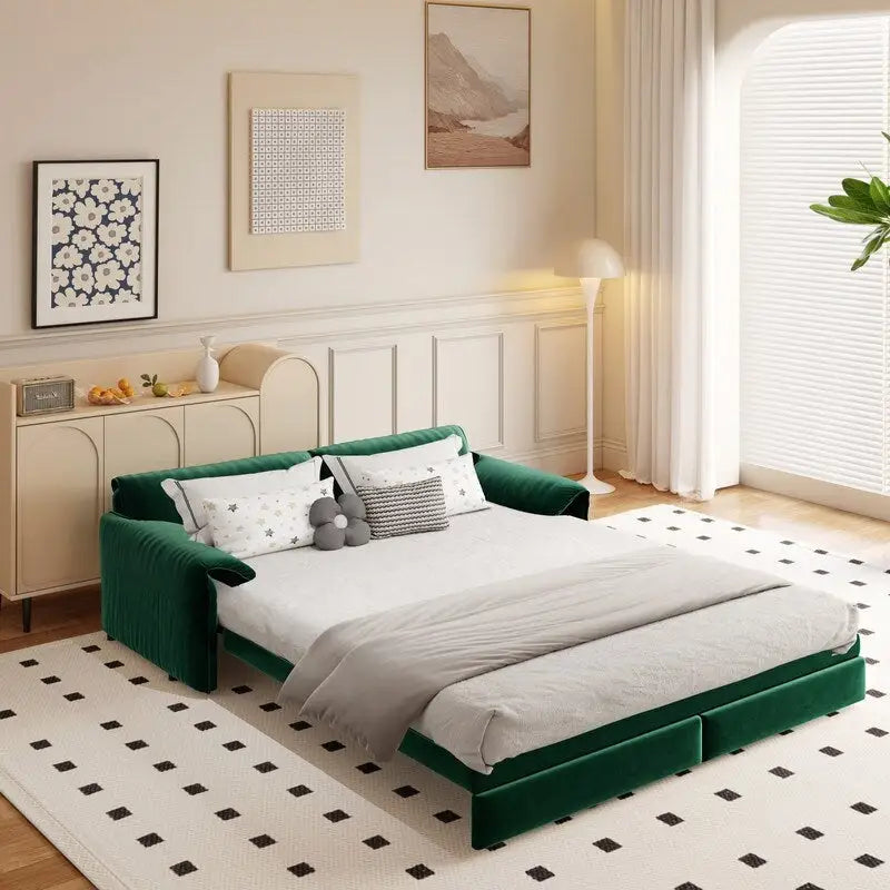 British Style Cube Ottoman Footstool | Upholstered, Compact, Living Room & Bedroom Footrest