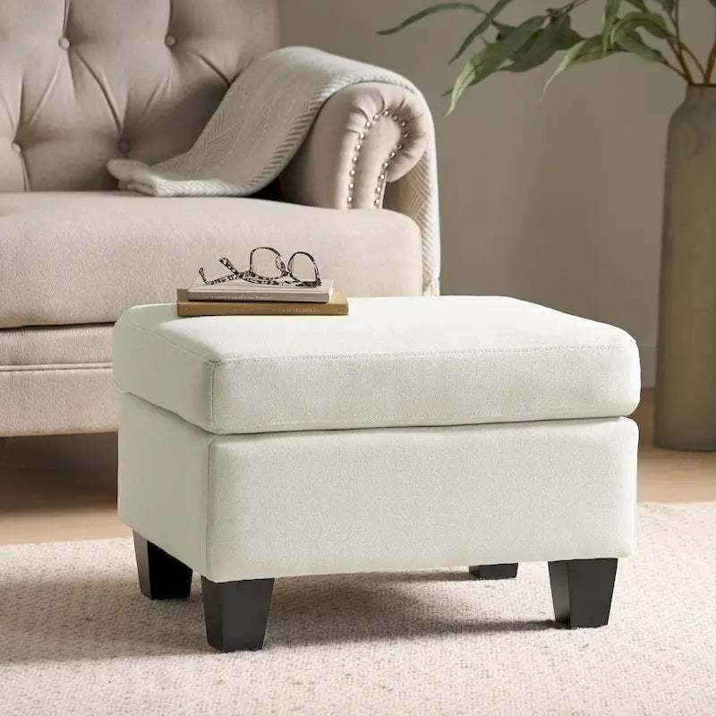 Rosella Fabric Ottoman by Christopher Knight Home