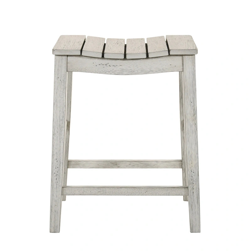 Farmhouse Counter Height Stool Set of 2 | Solid Wood, Upholstered Seat, Kitchen & Dining