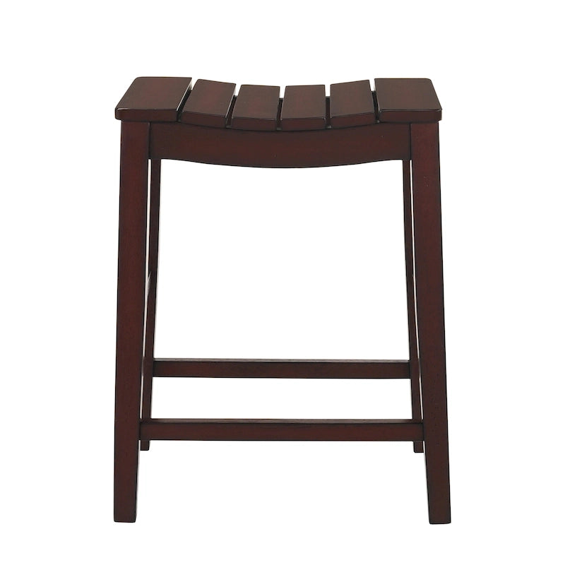 Farmhouse Counter Height Stool Set of 2 | Solid Wood, Upholstered Seat, Kitchen & Dining