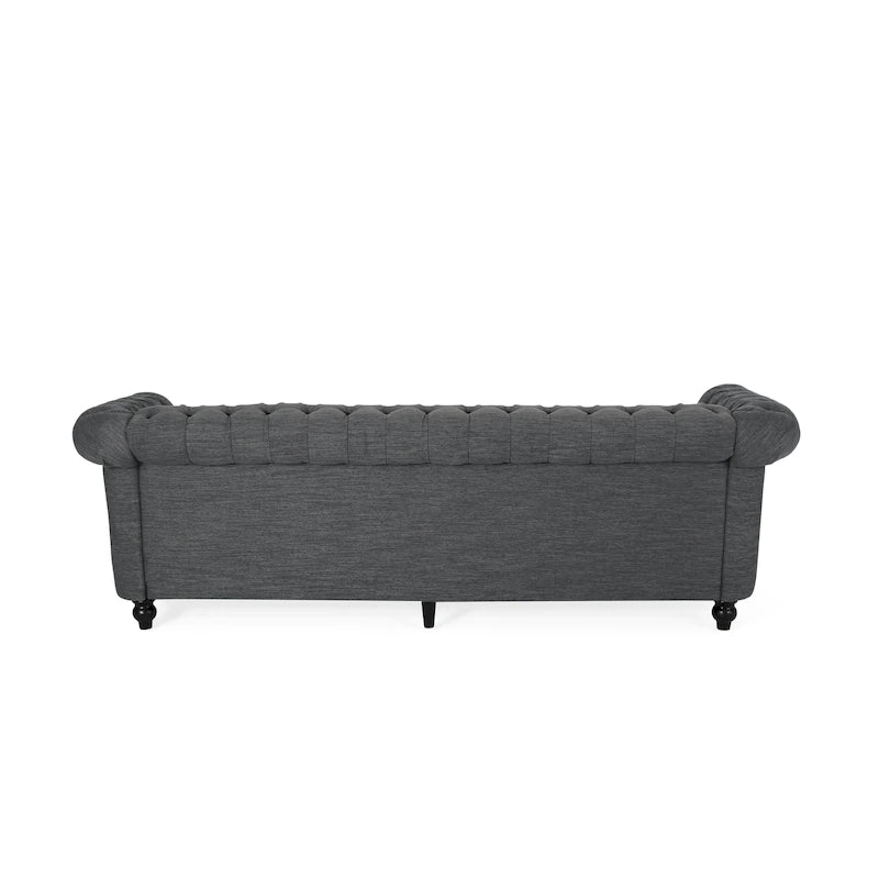 Tufted Chesterfield 3-Seat Sofa | Upholstered, Rolled Arms, Classic Living Room Couch