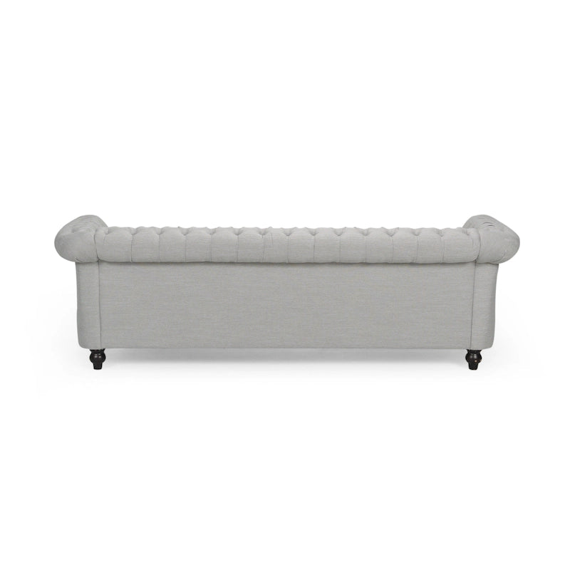 Tufted Chesterfield 3-Seat Sofa | Upholstered, Rolled Arms, Classic Living Room Couch