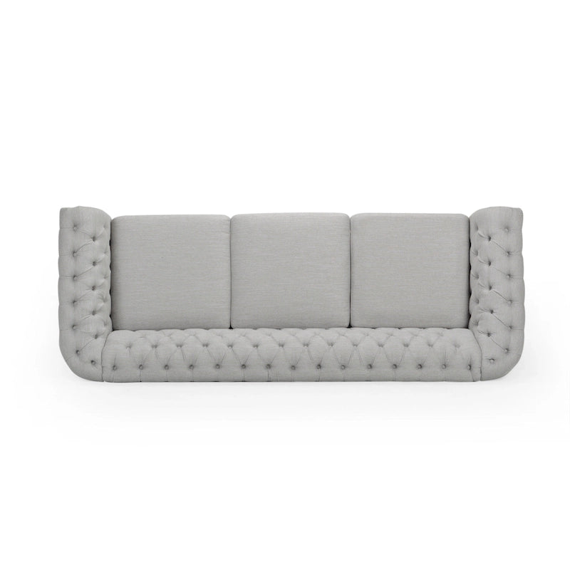 Tufted Chesterfield 3-Seat Sofa | Upholstered, Rolled Arms, Classic Living Room Couch