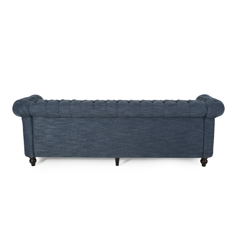 Tufted Chesterfield 3-Seat Sofa | Upholstered, Rolled Arms, Classic Living Room Couch