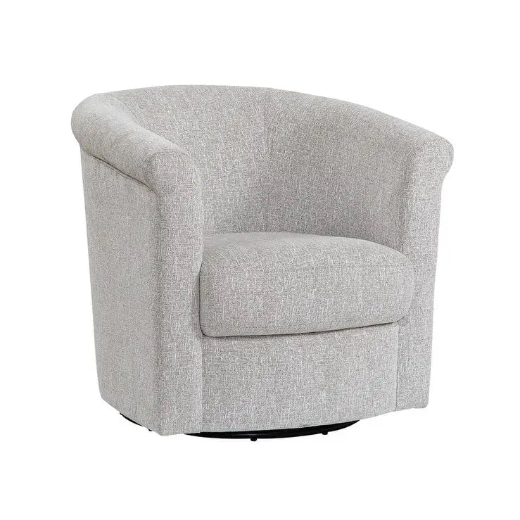 Traditional 360-Degree Swivel Barrel Tub Chair | Faux Leather or Fabric | No Assembly Required
