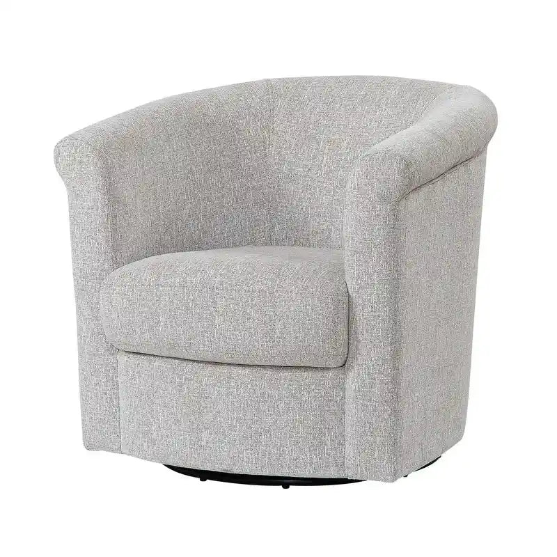 Traditional 360-Degree Swivel Barrel Tub Chair | Faux Leather or Fabric | No Assembly Required