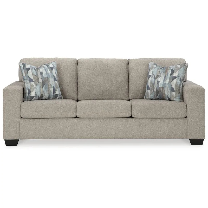 Queen Sofa Sleeper | Parchment Upholstery, Pull-Out Bed, 85"W, Living Room & Guest Room