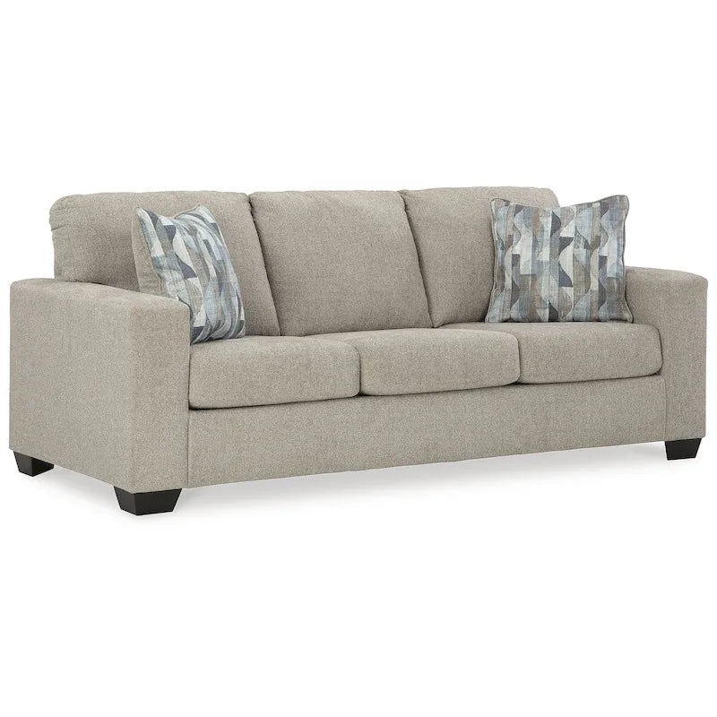 Queen Sofa Sleeper | Parchment Upholstery, Pull-Out Bed, 85"W, Living Room & Guest Room