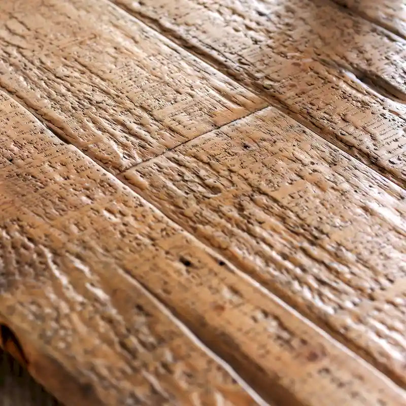 Rustic Pine Solid Wood Dining Table | Trestle Base | C-Shaped Legs | Extendable up to 96"