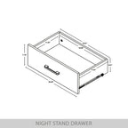 2-Drawer Rustic Nightstand | Solid & Engineered Wood, Tapered Legs, Bedroom Side Table, 3 Colors