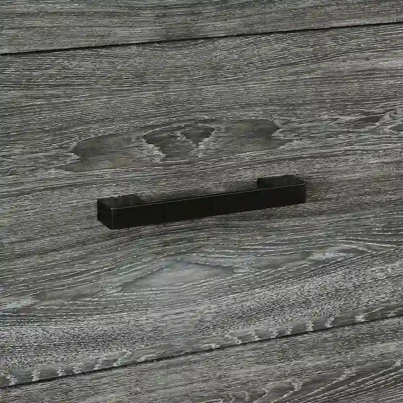 2-Drawer Rustic Nightstand | Solid & Engineered Wood, Tapered Legs, Bedroom Side Table, 3 Colors