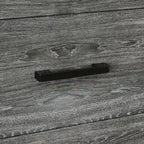 2-Drawer Rustic Nightstand | Solid & Engineered Wood, Tapered Legs, Bedroom Side Table, 3 Colors