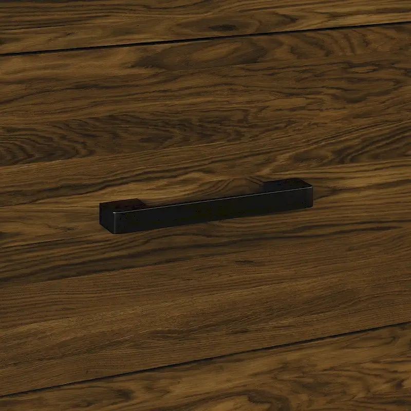 2-Drawer Rustic Nightstand | Solid & Engineered Wood, Tapered Legs, Bedroom Side Table, 3 Colors