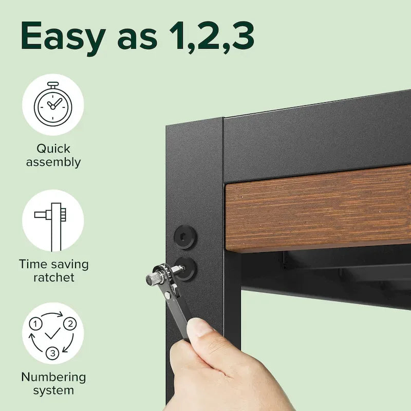 Bamboo & Metal Platform Bed Frame | No Box Spring Needed, Eco-Friendly, Multiple Sizes