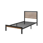 Bamboo & Metal Platform Bed Frame | No Box Spring Needed, Eco-Friendly, Multiple Sizes
