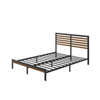 Bamboo & Metal Platform Bed Frame | No Box Spring Needed, Eco-Friendly, Multiple Sizes