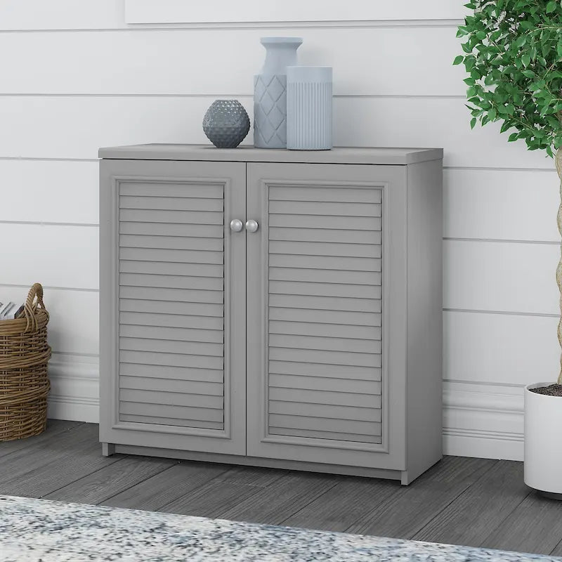 Storage Cabinet with Doors and Shelves | 31.73"L x 12.76"W x 30.71"H, Home Office & Living Room