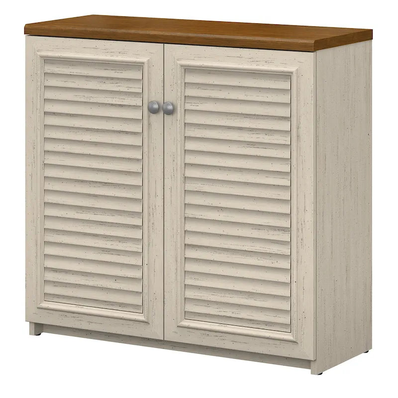 Storage Cabinet with Doors and Shelves | 31.73"L x 12.76"W x 30.71"H, Home Office & Living Room
