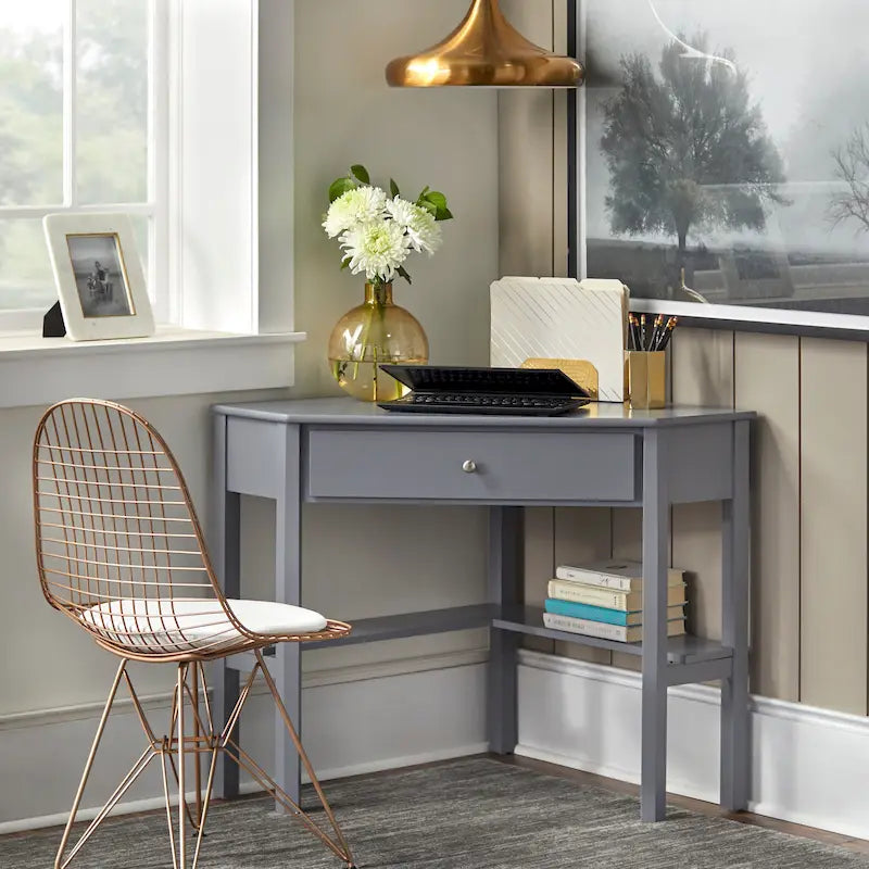 Corner Desk for Home Office | Space-Saving L-Shape Design, Wood Surface, Study & Work Desk