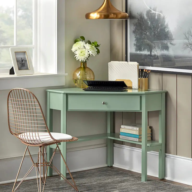 Corner Desk for Home Office | Space-Saving L-Shape Design, Wood Surface, Study & Work Desk