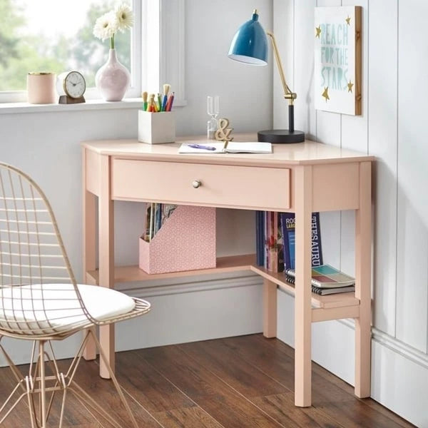 Corner Desk for Home Office | Space-Saving L-Shape Design, Wood Surface, Study & Work Desk