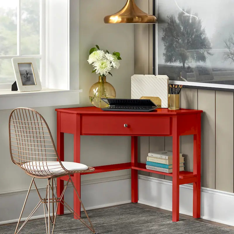 Corner Desk for Home Office | Space-Saving L-Shape Design, Wood Surface, Study & Work Desk
