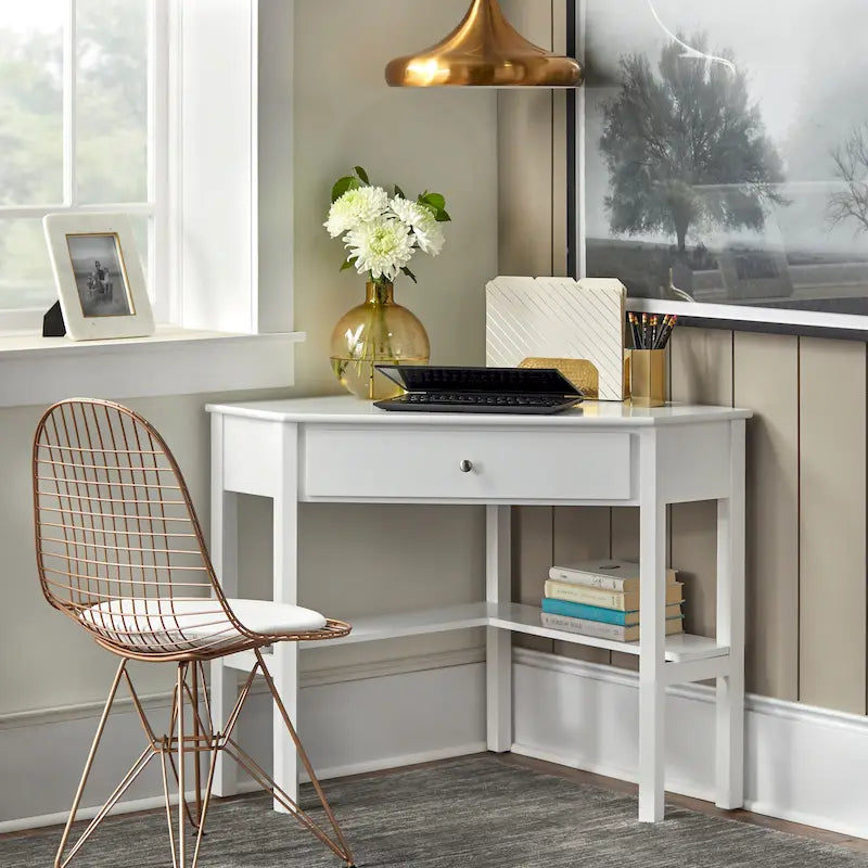 Corner Desk for Home Office | Space-Saving L-Shape Design, Wood Surface, Study & Work Desk