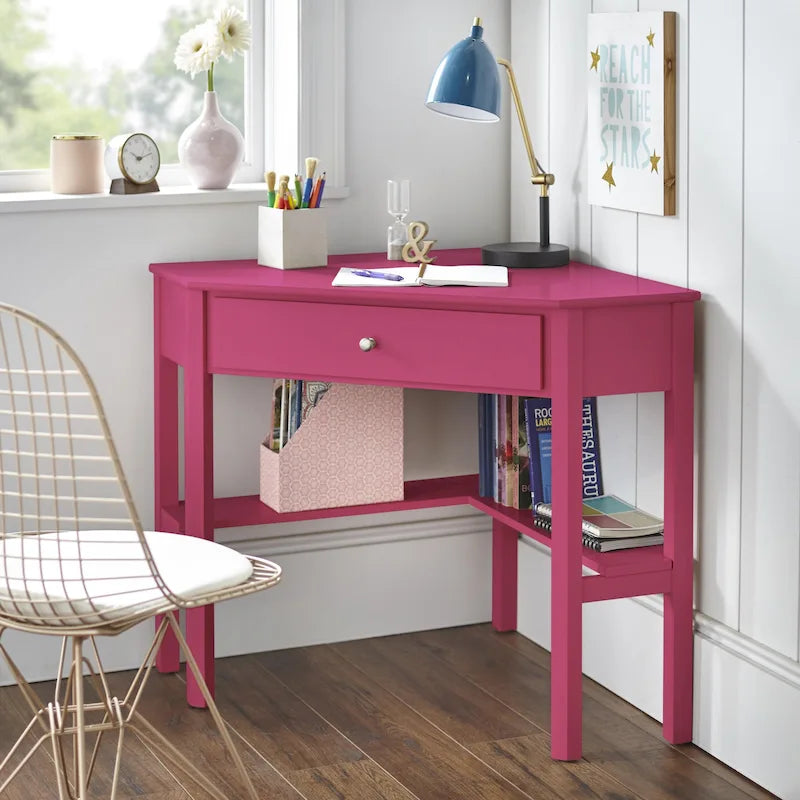 Corner Desk for Home Office | Space-Saving L-Shape Design, Wood Surface, Study & Work Desk