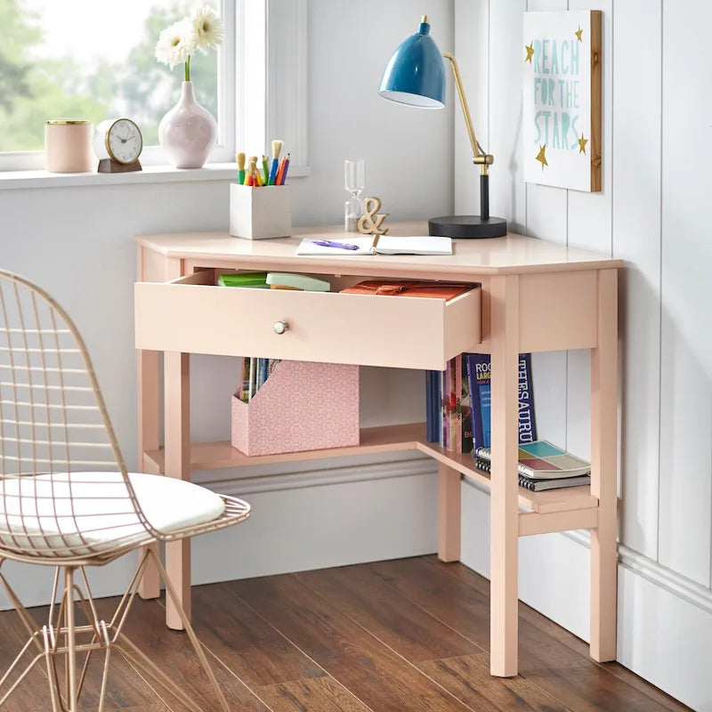 Corner Desk for Home Office | Space-Saving L-Shape Design, Wood Surface, Study & Work Desk