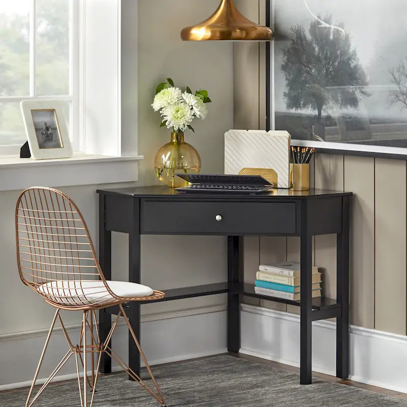 Corner Desk for Home Office | Space-Saving L-Shape Design, Wood Surface, Study & Work Desk