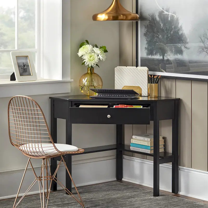 Corner Desk for Home Office | Space-Saving L-Shape Design, Wood Surface, Study & Work Desk