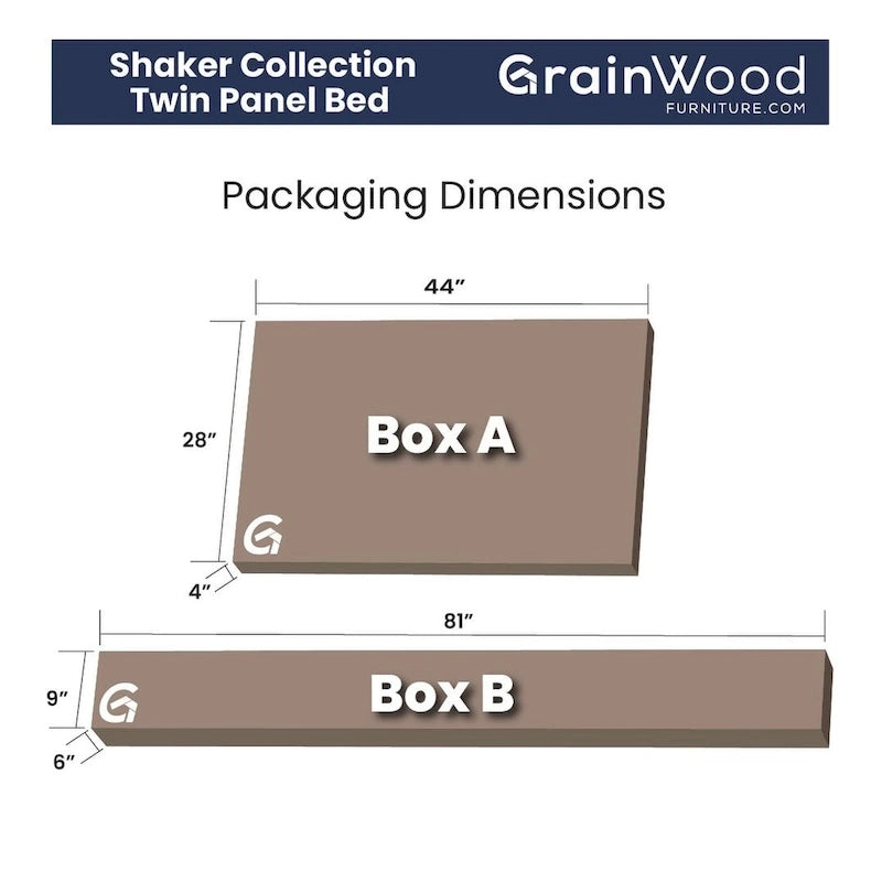 Shaker Style Solid Wood Panel Platform Bed | No Box Spring Needed, Bedroom Furniture