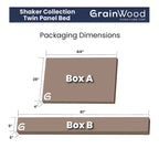 Shaker Style Solid Wood Panel Platform Bed | No Box Spring Needed, Bedroom Furniture