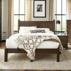 Shaker Style Solid Wood Panel Platform Bed | No Box Spring Needed, Bedroom Furniture