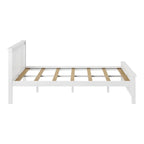 Classic Real Wood Queen Platform Bed | Solid Wood, No Box Spring Needed, Bedroom Furniture