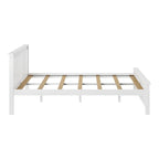 Classic Real Wood Queen Platform Bed | Solid Wood, No Box Spring Needed, Bedroom Furniture