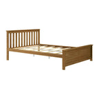 Classic Real Wood Queen Platform Bed | Solid Wood, No Box Spring Needed, Bedroom Furniture