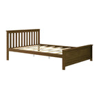 Classic Real Wood Queen Platform Bed | Solid Wood, No Box Spring Needed, Bedroom Furniture