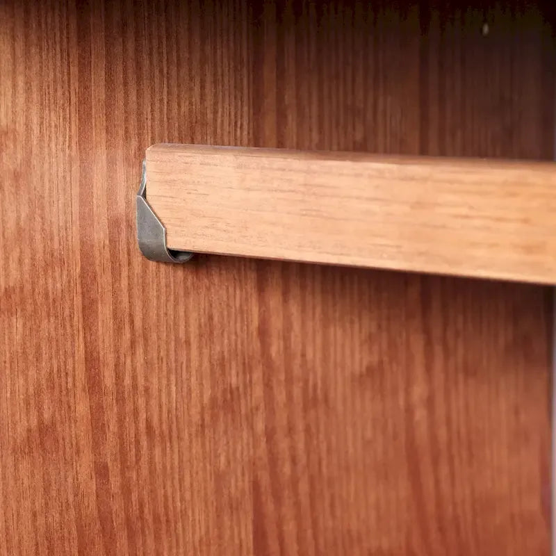 100% Solid Wood 4-Door Wardrobe Armoire | Raised Panel Doors | Customizable Shelves | Contemporary